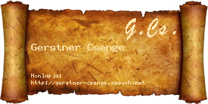 Gerstner Csenge névjegykártya
